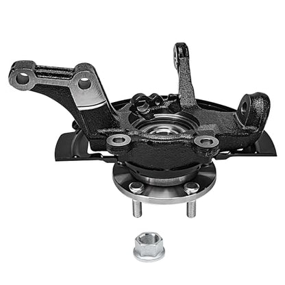 Detroit Axle - Front Steering Knuckles & Wheel Hub Bearings + Brake | Calipers w/Bracket Replacement for 2002-2006 Nissan Altima 3.5L - size: 4BU48743/Kit