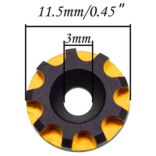 4Pack Vgoohobby Universal Rear Wing Buttons Gasket Compatible with Arrma Traxxas HPI HSP Redcat Axial Tamiya 1/10 RC Off Road Buggy Racing Car (Gold) - color: Gold