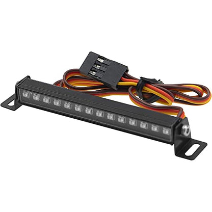 ShareGoo RC LED Light Bar Multi-Mode Roof Lamp Compatible with Axial SCX24 Bronco C10 JLU Gladiator Deadbolt 1/24 RC Crawler (14Leds) - color: 14led