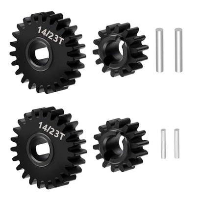 Steel 13/24T 14/23T 15/22T Underdrive Portal Gears Set for 1/18 RC Crawler Redcat Ascent-18 Upgrade Parts (14/23T) - size: 14/23T