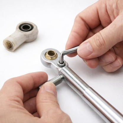 10pcs RC Metal Ball Ends, Aluminium Alloy Ball Ends M3 Link Rod End Joint, AXIAL SCX10 1/10 RC Car Upgrade Parts (Silver) - color: Silver