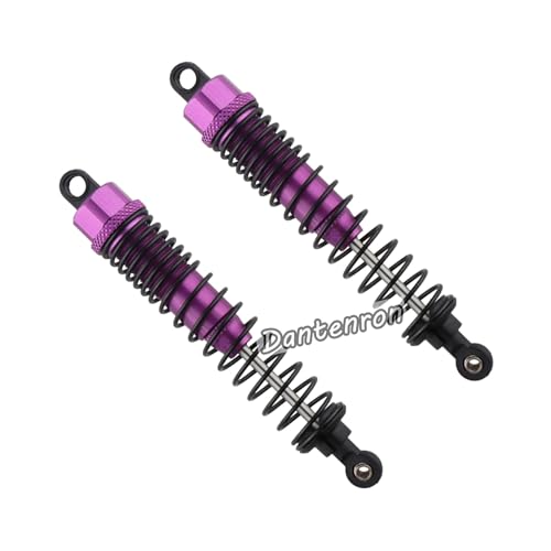 4Pack 1/10 RC Truck Car Adjustable Shock Absorber Damper 108004 Upgrade Parts 108mm Oil 108mm Oil Adjustable Alloy Aluminum Shock For 1:10 HSP 94188 94108 94111 Redcat Volcano (Purple) - color: Purple