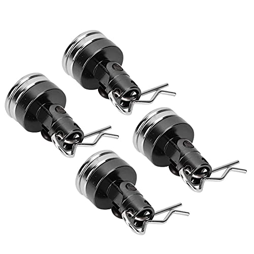 Magnetic Body Mount Kit, Invisible Magnetic Shell Post Mounting Set for SCX10 4W D HSP 1 10 RC Car, Aluminum Alloy Body Post with Slotting Design (Black) - color: Black