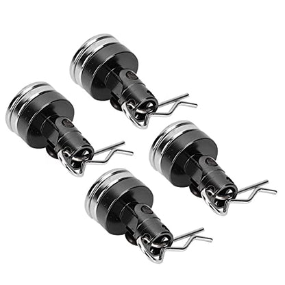 Magnetic Body Mount Kit, Invisible Magnetic Shell Post Mounting Set for SCX10 4W D HSP 1 10 RC Car, Aluminum Alloy Body Post with Slotting Design (Black) - color: Black