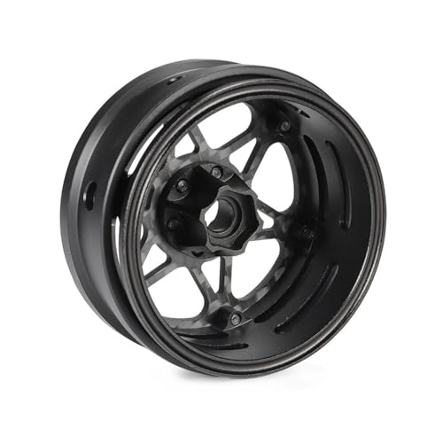 2.2 Beadlock Carbon Fiber Wheels Rims for 1/10 RC Crawler Cheater Rigs | Upgrade 4pcs,lightweight,beadlock no-glue design,For Capra SCX10 Pro TRX4 TF2 Element Enduro,improves climbing traction. - style: A