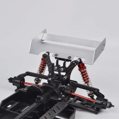 Metal Rear Wing for Tamiya 1/10 TT-02B DF-02 DT-02 RC Car Tail Wing Rear Spoiler Wing Parts (Silver) - color: Silver