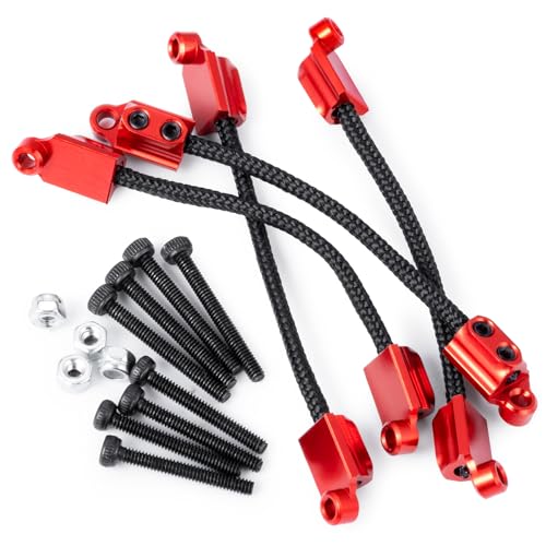 SWX Shock Straps for Losi Mini LMT 1/18 Red | Shock Straps, Suspension Limit, Losi Mini LMT, 1/18 Scale, Red