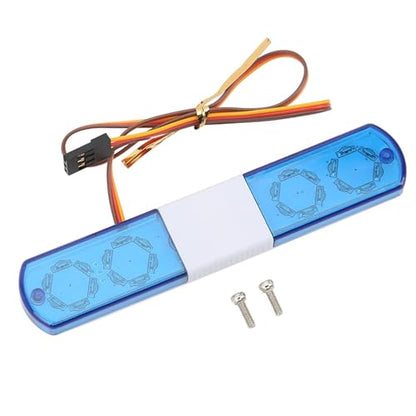 1/10 RC Car Simulation Police Lights Multi-Function Flash LED Lamp Nine Flashing Light Modes for 1/8 Crawler Off Road Rally Truck Cars HSP Traxxas Tamiya RC4WD Axial Arrma (Blue 115mm) - color: Blue 115mm