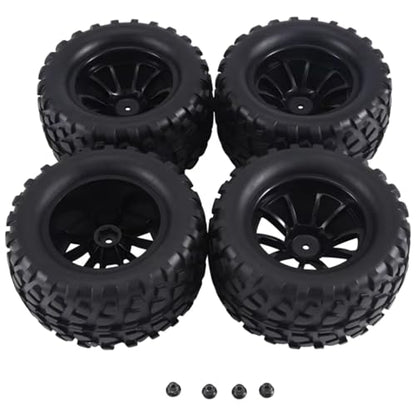 Compatible with Traxxas for Rustler for Stampede for Hoss 1/10 RC Car Truck Parts Wheels 12Mm Hex RC Wheels and Tires RC Assortment