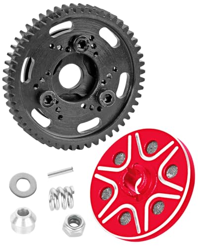 RCMYou RC 52T Slipper Clutch (0.8Mod) Transmission Gears Spur Gear Upgrades Part for 1/10 Slash 2wd VXL/Rustler 2wd VXL/Stampede 2wd VXL/Bandit 2wd VXL,Red - color: Red - (Upgrades)