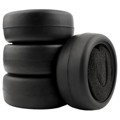 4-Pack 1/10 Scale RC On-Road Soft Tires 65mm Rubber Slick Wheels Tyres with Foam Insert Compatible with Traxxas 4Tec 2.0 Tamiya TT01 XV01 Kyosho WR8 Sakura WLtoys HPI Touring Car