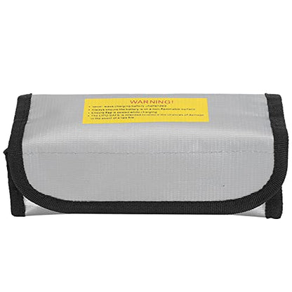 01 Lithium Battery Safe Bag, Fire Retardant LiPo Battery Bag Fireproof Materials Highly Explosion‑Proof Safety for Various Aircraft Batteries for Outdoor