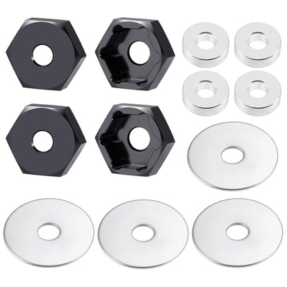 MORLORDY 4Pcs 14mm to 17mm CNC Wheel Hex Hub Adapter for 1/8 Typhon/Kraton/Outcast/Notorious RC Big Rock Crawler Off Road Monster Truck Upgrades Part