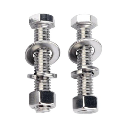 3/8-16 x 1 Hex Head Screw Bolt and Nuts Flat & Lock Washers, 304 Stainless Steel Fully Threaded, 6Sets - color: Silver, size: 3/8-16 x 1" (6Sets)