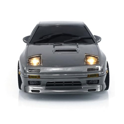 1:18 RX7 RWD RC Drift Car LDRC LD1802 Radio Control Racing Vehicles Gyroscope Hobby Grade Model for Birthday Gift - color: Gray