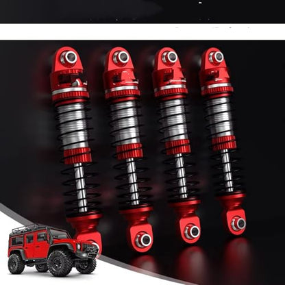 RC Car Shock Absorbers Compatible with TRX4M 1/18 RC Crawler Car Upgrade Parts Replacement Accessories 4PCS 52mm Aluminum Front Rear Shocks Absorbers(Red) - color: Red
