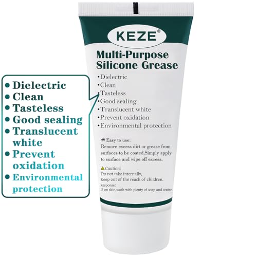 KEZE Silicone Grease Waterproof Food Grade Silicone Sealant Lubricant for Plumbers Valve Faucet O Rings 1 oz 3-Pack - size: 3 Pack (1oz)