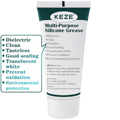 KEZE Silicone Grease Waterproof Food Grade Silicone Sealant Lubricant for Plumbers Valve Faucet O Rings 1 oz 3-Pack - size: 3 Pack (1oz)