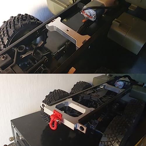 Metal Beam + Rear Bumper for Tow Hook Upgrade Parts for WPL B14 B24 B16 B36 C14 C24 1/16 RC Car Truck Accessories