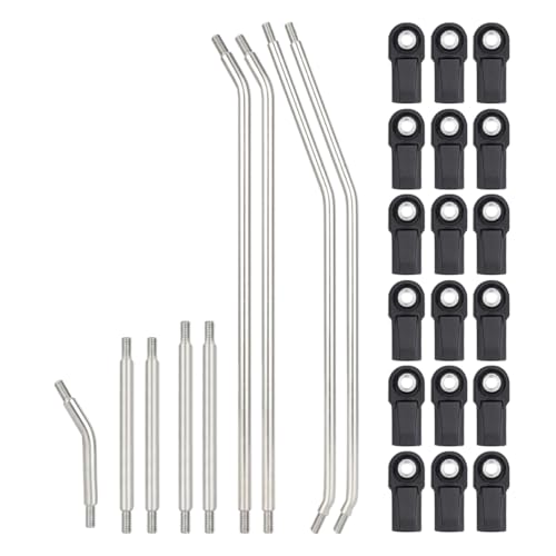 High Clearance Carbon Fiber LCG Chassis Kit with Transmission Shocks Absorbers for 1/10 RC Crawler Cheater Rigs SCX10 II (Links Set)