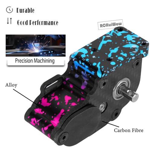 LCG Center Gearbox Transmission Box Upgrades Part for SCX10 SCX10 II 90046 90047 1/10 RC Crawler Car,Aluminum Middle Transmimssion Gearbox,Colorful - color: Colorful(1pc)