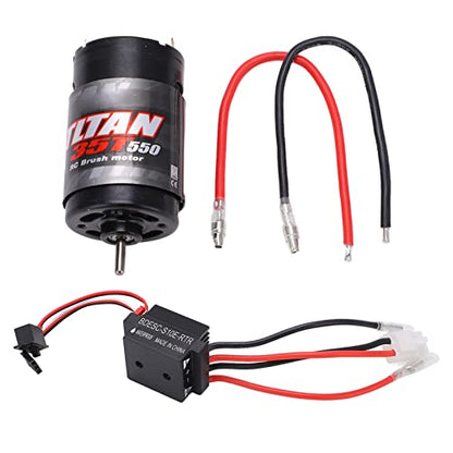550 Brushed Motor 320A Two Way ESC Set 35T fit for RC Car Crawler Off Road Vehicle High Performance Combo with Easy Wiring Options Enhanced Stability System - size: 35T
