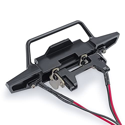 MOHERO Metal Front Bumper Mount with Led Light RC Bumper for 1/18 TRX-4M TRX4M Bronco Defender RC Crawler Car Upgrade Parts - size: Front
