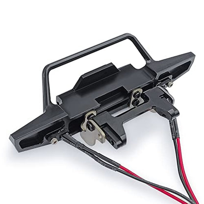 MOHERO Metal Front Bumper Mount with Led Light RC Bumper for 1/18 TRX-4M TRX4M Bronco Defender RC Crawler Car Upgrade Parts - size: Front