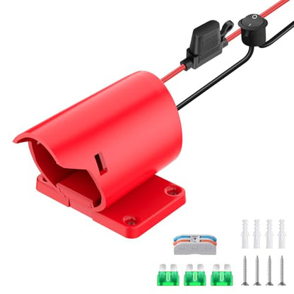 1 Packs Adapter for Milwaukee M12 Battery Adapter 12V Battery Conversion Kit with Switch, Fuse & Wire Terminals, 12AWG Wire, Power Connector for DIY Rc Car Toys and Robotics - size: 1 Pack
