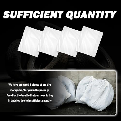 4PCS Extra Large Tire Bags for Storage,LDPE Car Tire Storage Bags Provides Dust & Waterproof Protection,Tear-Resistant Tires Covers as Wheel Storages Bag for Transportation