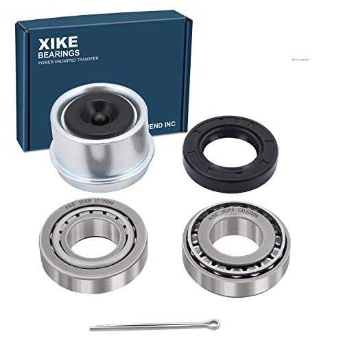 XiKe Trailer Wheel Bearings Kit 30205, 1 Set,Fits for 25mm Axles | Includes TC30x52x10mm Seal, OD 52mm Dust Cover and Cotter Pin. - size: 30205 + Seal ID 1.18, style: Pack 1 Set