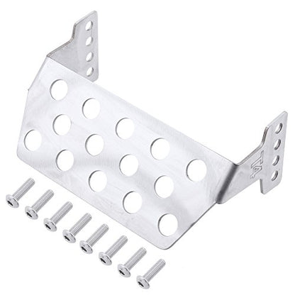 Hobbypark Metal Rear Chassis Protector Plate Stainless Steel for 1/10 Scale Traxxas TRX-4 RC Crawler OP Parts