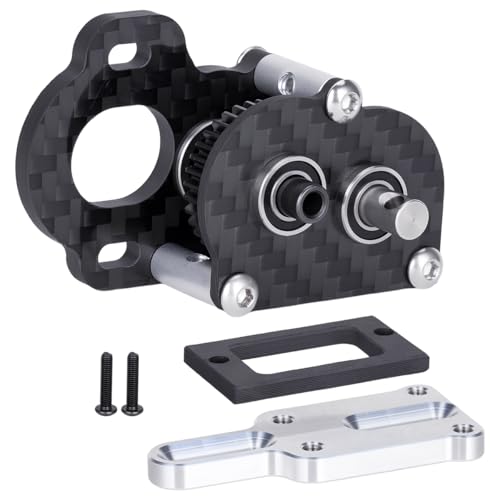1/10 RC Crawler LCG Left Motor Gearbox Transmission, CNC Aluminum Housing | Complete Assembly, Carbon Fiber Plate, Precision Metal Gears, Low CG Design, Ready to Install