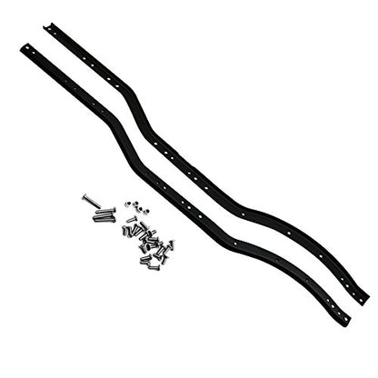 2PCS Stainless Steels RC Frame Rails Chassis Frame Beam | For 1/10 Axial SCX10, RC Crawler Car, Upgrade Parts