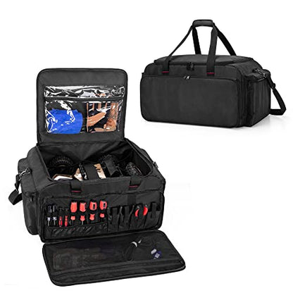 DSLEAF RC Storage Bag for 1/8 & 1/10 Car, Portable RC Carry Case, Bag Only | Multiple Pockets for Batteries, Charger, Tools and Other Accessories, Portable Handle and Adjustable Shoulder Strap
