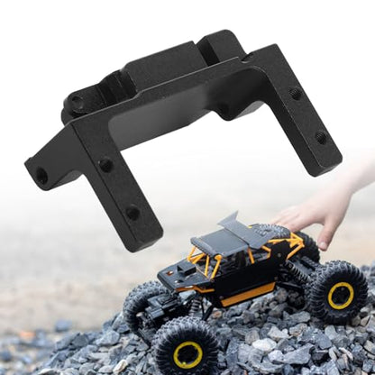 SUNGOOYUE Servo on Axle Mount, Aluminum Alloy Portal Axle 4-Link Suspension 1/10 RC Crawler Car Upgrade Parts for SCX10 III AR45P Third Generation (Black) - color: Black