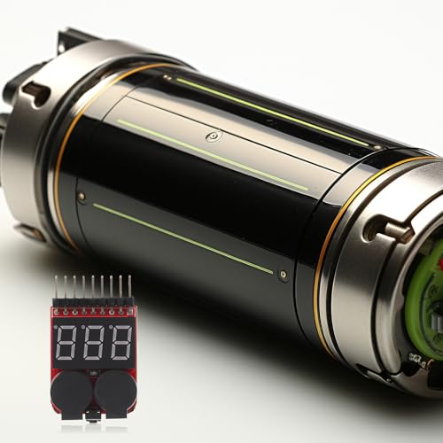 Lipo Battery Voltage Tester with Buzzer Alarm 1-8S Digital Lithium Ion Battery Capacity Check Tool for Rc Models and Electronics Low Voltage Monitoring