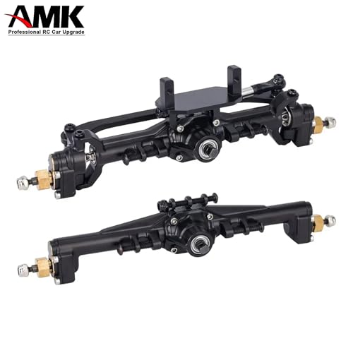 AMK 216.4g Brass TRX4M Axle, Extended 20mm TRX4M Portal Axle, TRX4M Brass Axle with Two Servo Mount Options, for 1/18 RC CrawlerCar TRX4M Axle Upgrade Parts