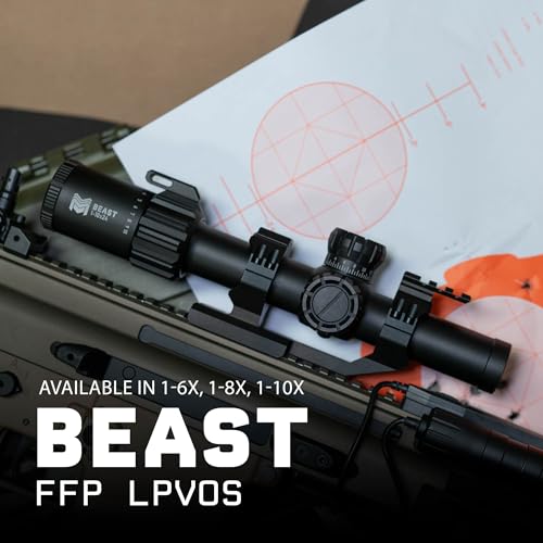 Monstrum Beast ED 1-10x First Focal Plane FFP LPVO Scope - style: CM8 Reticle