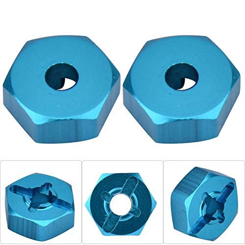 Wheel Hex Adapter, 4 Pcs Metal 7mm to 12mm Wheel Hex Hub Adapter for RC Spare Part RC Car Upgrade Parts