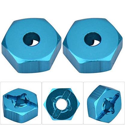 Wheel Hex Adapter, 4 Pcs Metal 7mm to 12mm Wheel Hex Hub Adapter for RC Spare Part RC Car Upgrade Parts