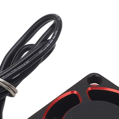 Keenso ESC Motor Cooling Fan, 25mm Universal RC Car Model Cooling Fan Lightweight Aluminum Alloy Plastic for AXIAL Hsp Hpi (red - color: Red