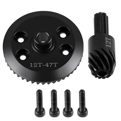 Steel Rear Diff Gears for Tra-xxas 1:16 Mini Maxx/Slash/XRT VXL 3S | Monster Truck Upgrades RC Spiral Cut Differential Gear Sets - style: Rear Diff Gear Set