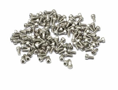 iexcell 100 Pcs M2.5 x 5mm Thread Pitch 0.45 mm Stainless Steel 304 Hex Socket Head Cap Screws Bolts Kit - size: M2.5 x 5mm