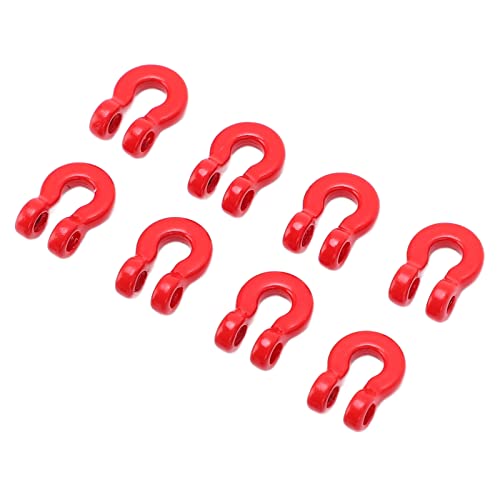VGEBY RC Crawler Tow Hook, Durable Metal 8PCS Front Rear Bumper Shackle for Off-Road Crawling RC Enthusiasts and 1/24 Scale Model Upgrades