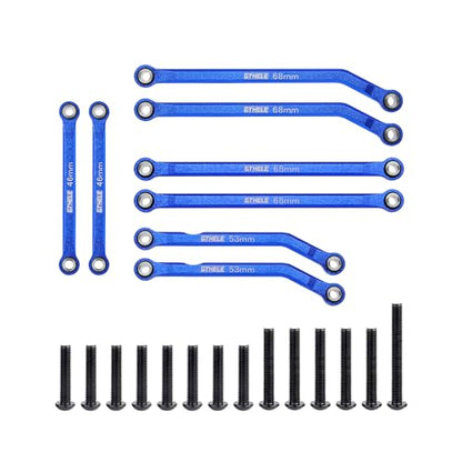 High Clearance 4 Links Set Aluminum Linkage for Traxxas 1/18 TRX4M Upgrade Parts RC Crawler Car (Dark Blue) - color: Dark Blue