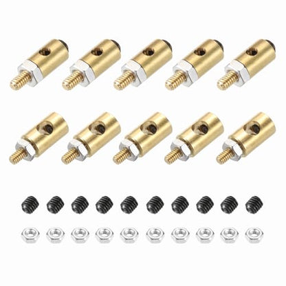 MECCANIXITY Linkage Stoppers Connecting Servo Arm, Push Rod with Nut and Screw for RC Airplane, D4x1.8mm D5x3mm 10 Pcs - size: D4x1.8mm; D5x3mm