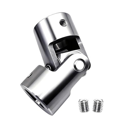 18mm to 18mm Universal Joint Coupling, D32 L85 Stainless Steel Rotatable Steering Shaft U Joint Coupler Motor Connector for DIY Model RC Car Robot - size: D32-L85-H18, style: No Keyway