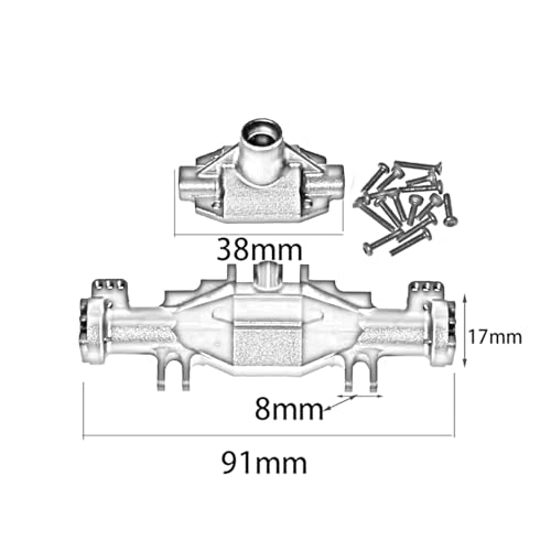 RC Spare Part Compatible with LOSI for Mini for LMT 4X4 1/18 Rc Monster Truck Upgrade Parts B05B-RC Quick Release Front Rear Axle Bridge Shell Kit(Blue) - size: Blue
