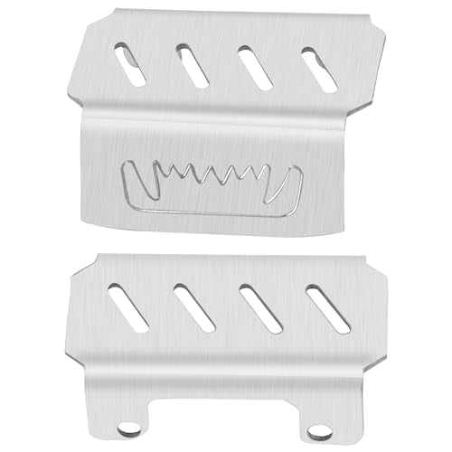 4Pieces ShareGoo Stainless Steel RC Skid Plate,RC Chassis Armor Protector Plate Protection Compatible with Axial SCX10-III AXI03007 1/10 RC Crawler Car
